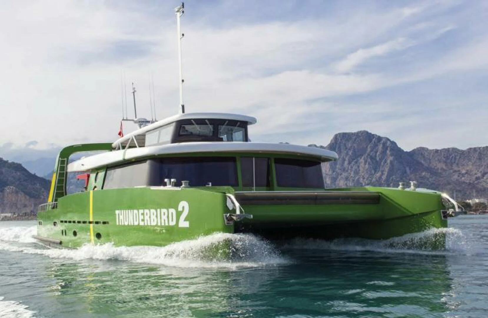 a boat in the water aboard NAVCAT Yacht for Sale