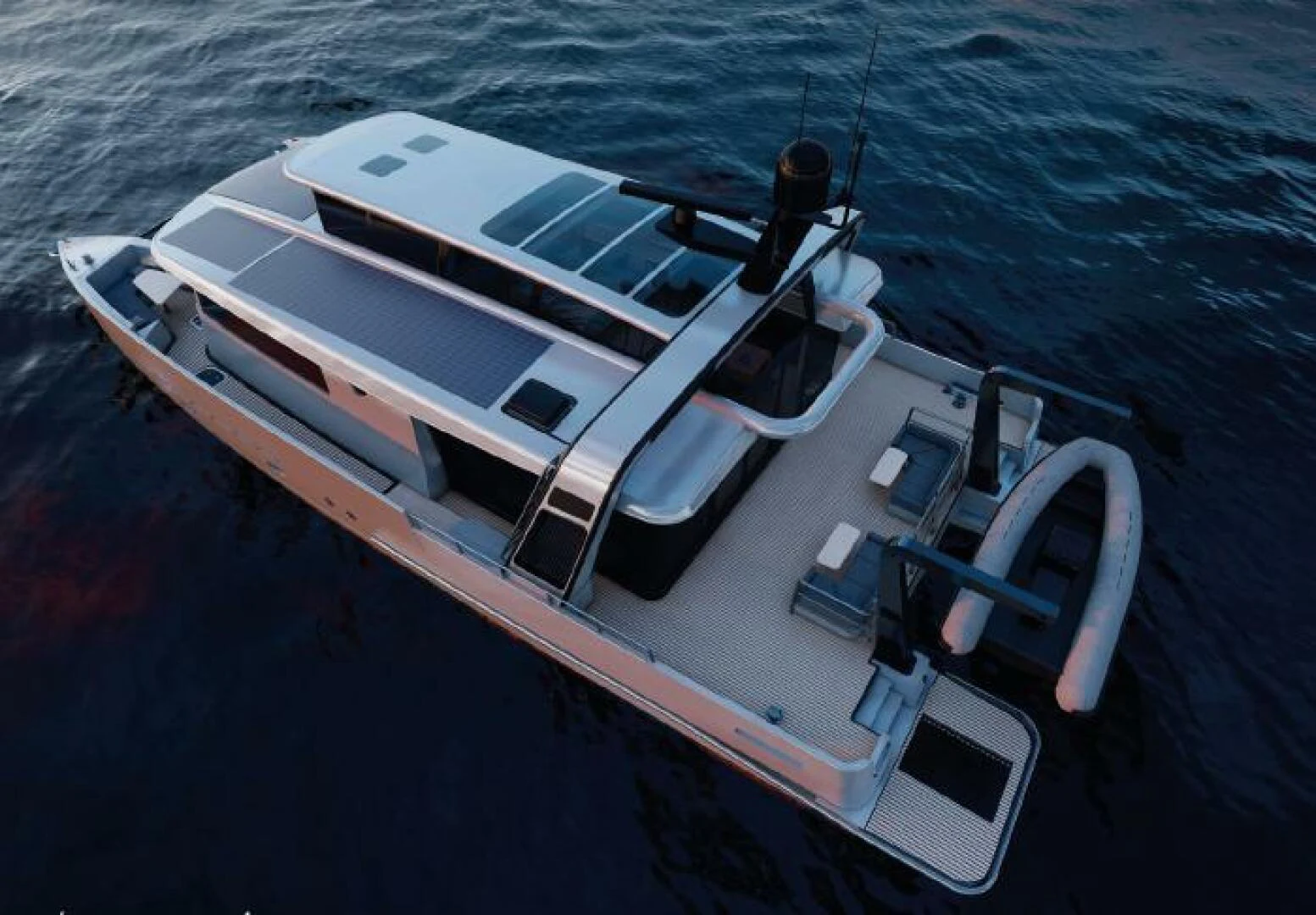 a boat in the water aboard NAVCAT Yacht for Sale