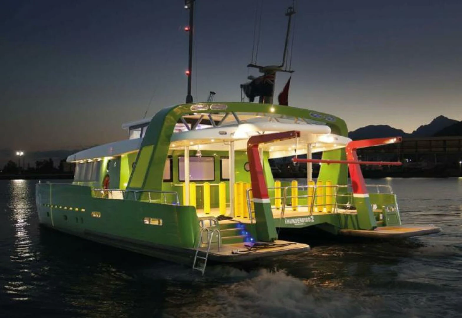 a boat on the water aboard NAVCAT Yacht for Sale
