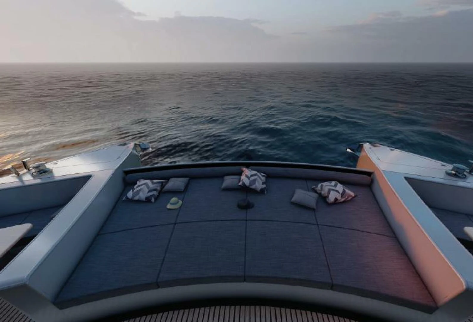 a boat in the water aboard NAVCAT Yacht for Sale