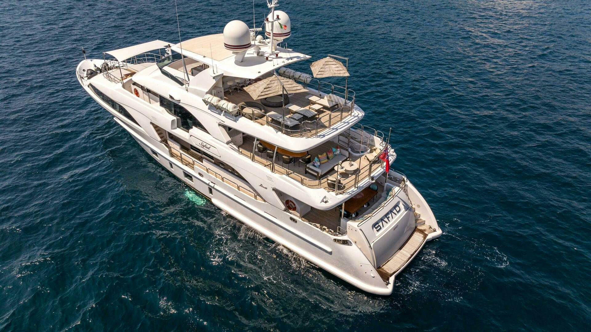 a ship in the water aboard SAFAD Yacht for Sale