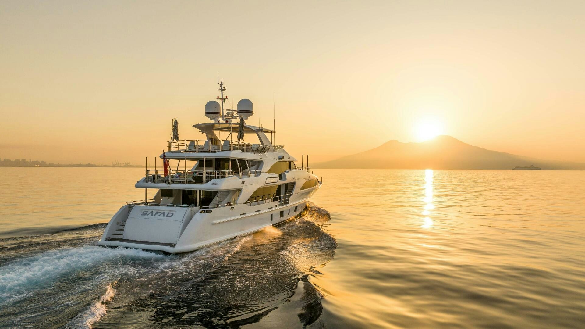 a boat on the water aboard SAFAD Yacht for Sale