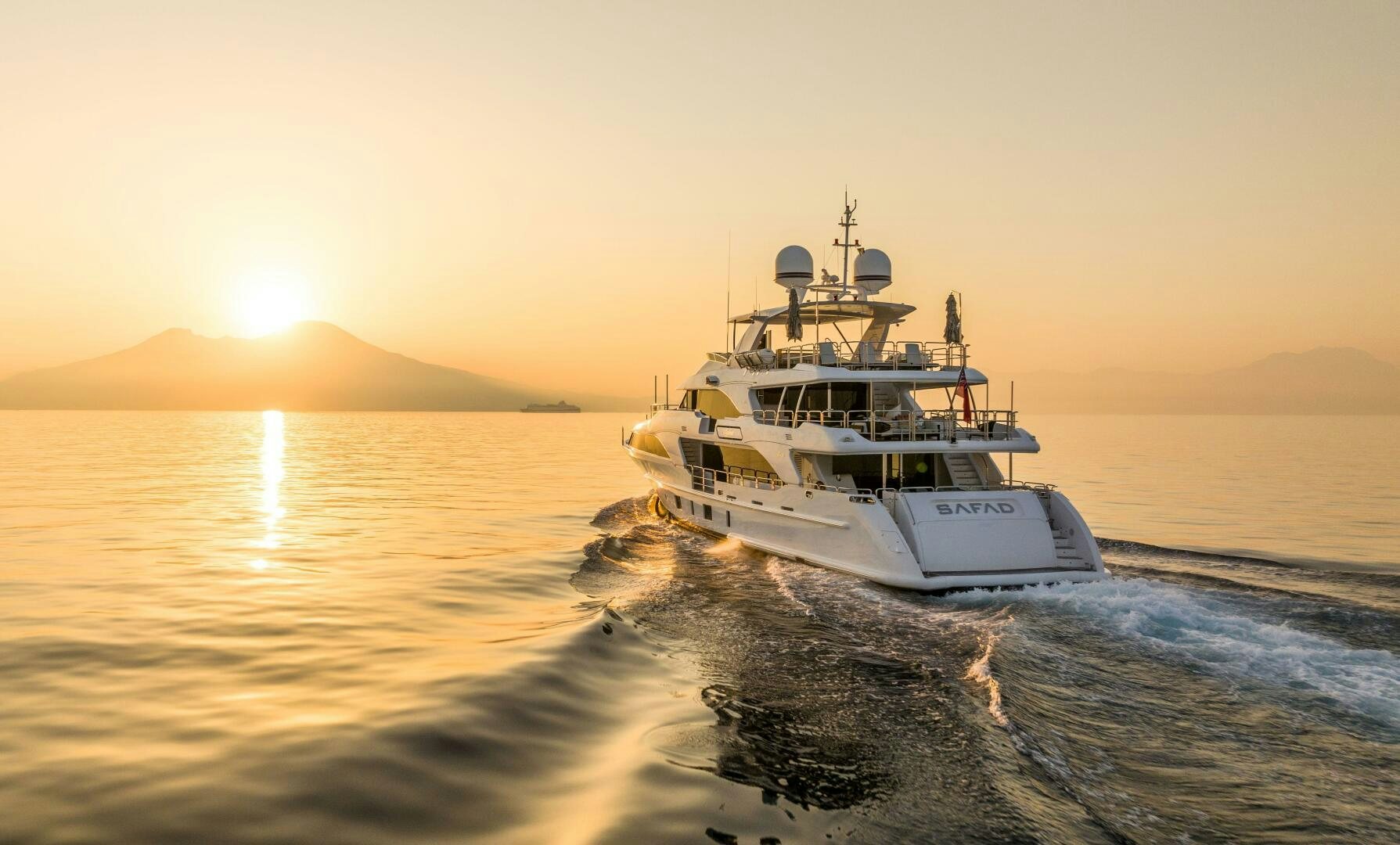 a boat on the water aboard SAFAD Yacht for Sale