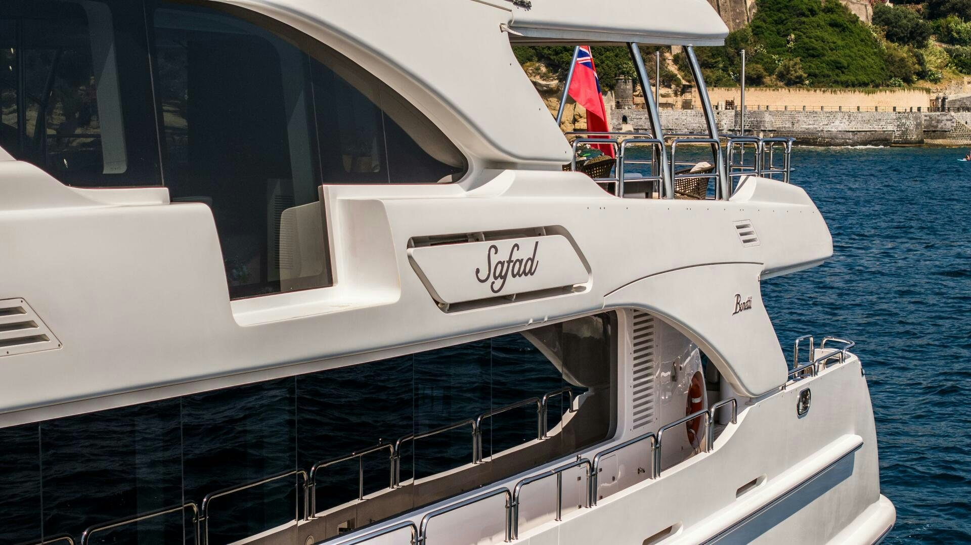a boat on the water aboard SAFAD Yacht for Sale