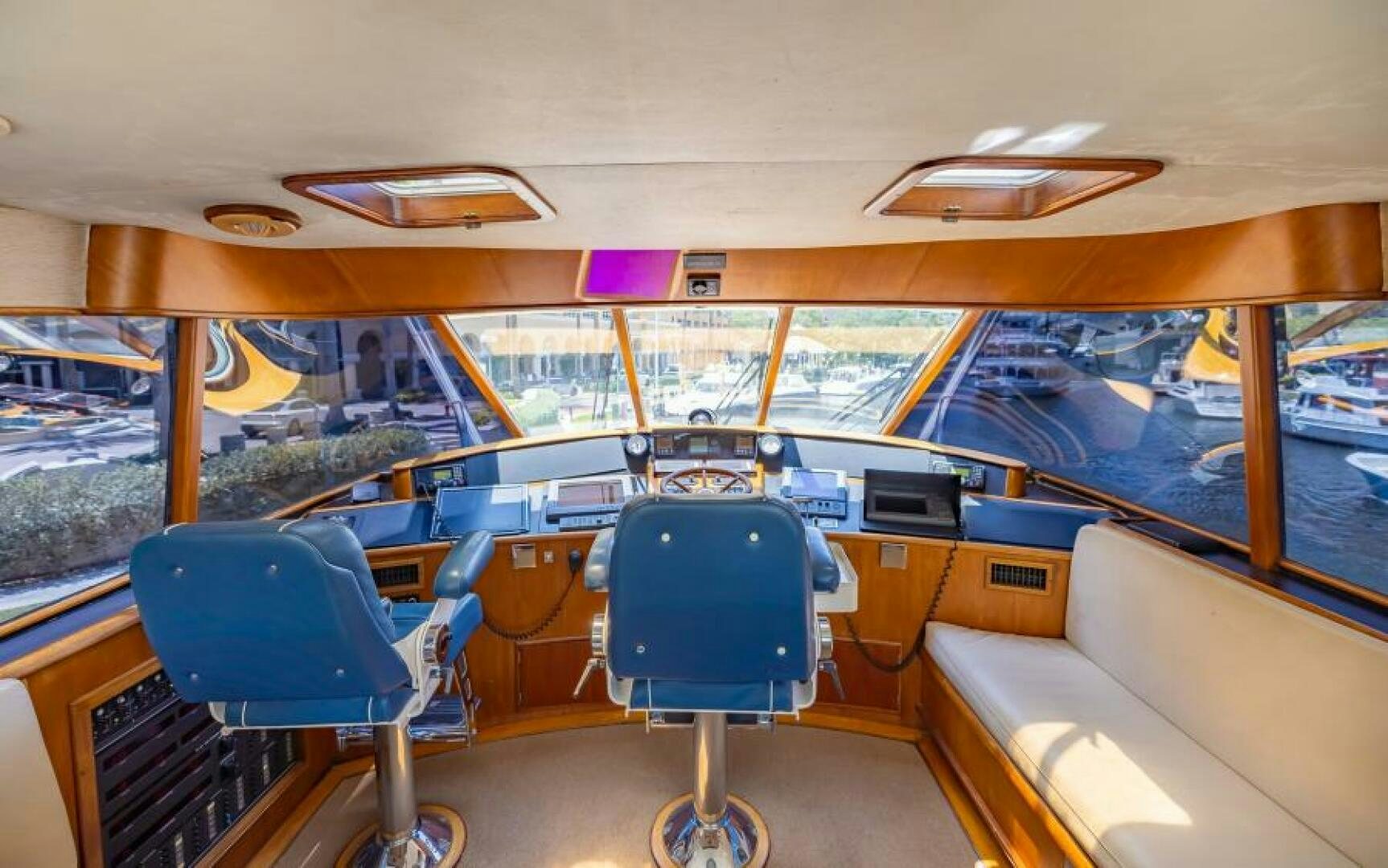 inside of a vehicle aboard BOOMER Yacht for Sale