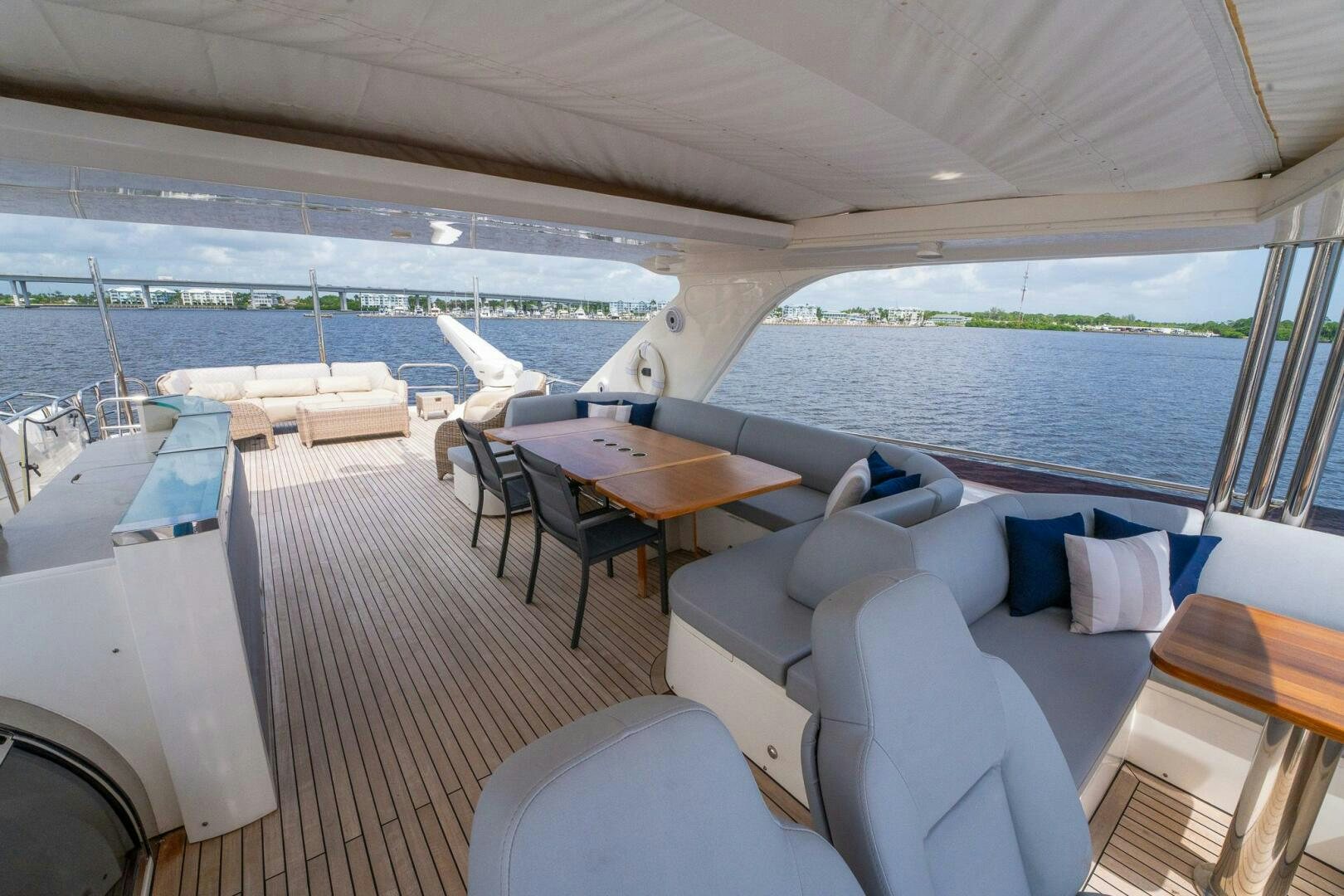 a boat on the water aboard NO CURFEW Yacht for Sale