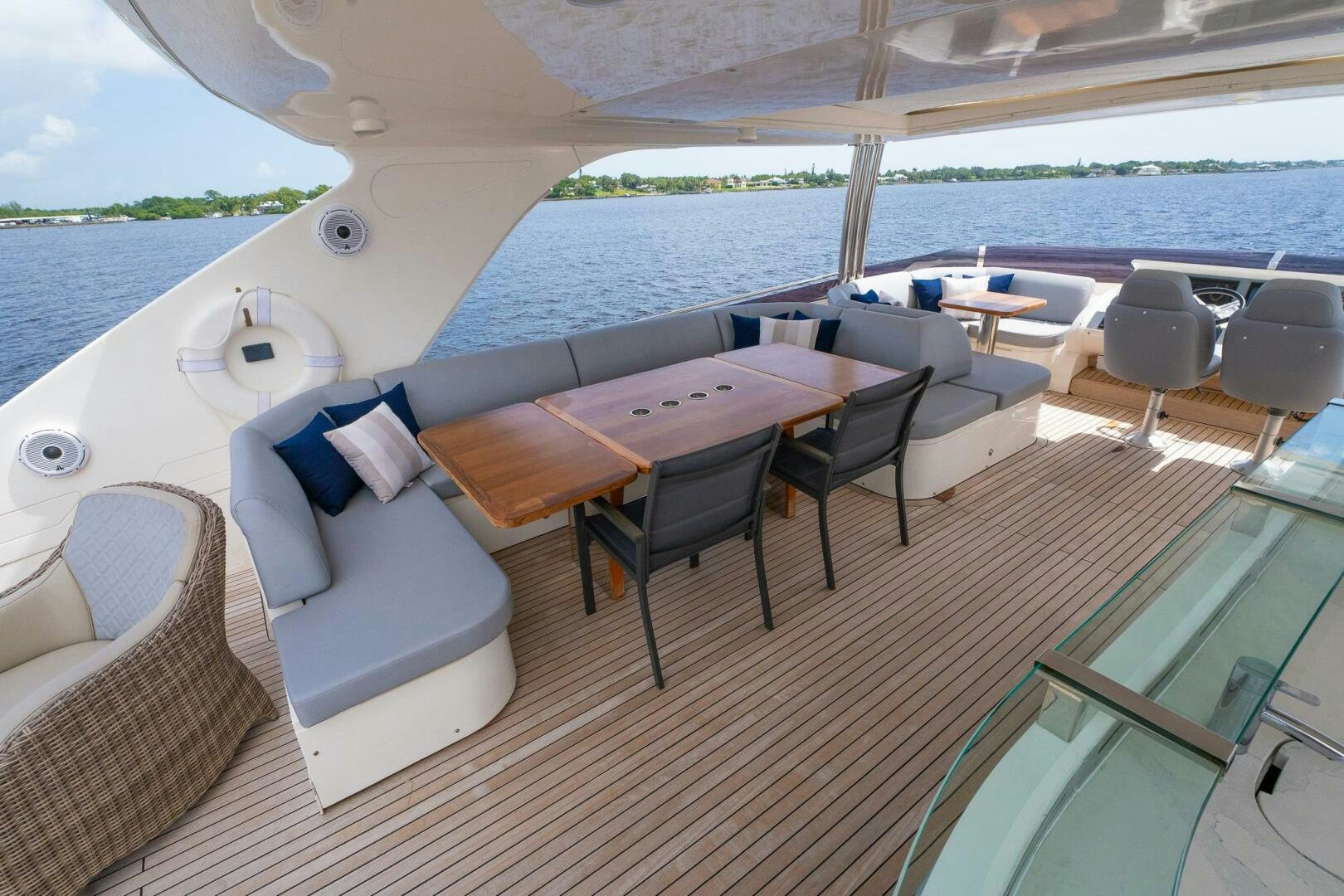 a boat on the water aboard NO CURFEW Yacht for Sale