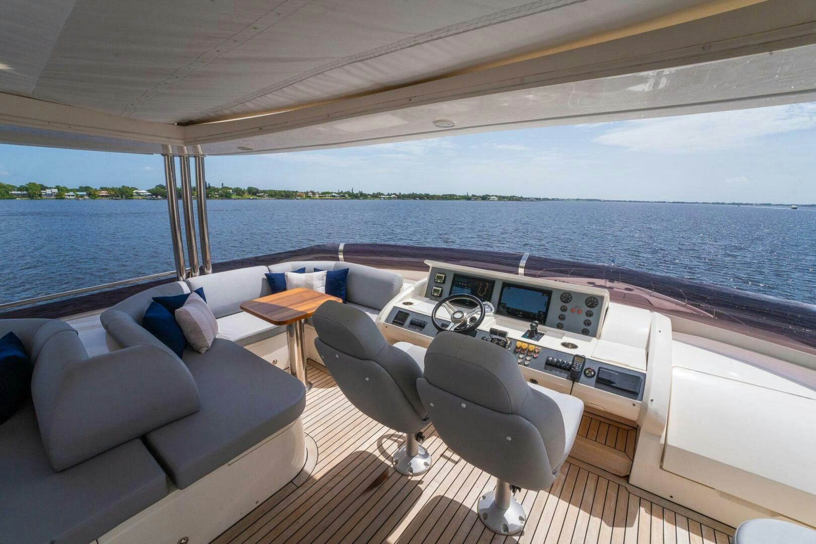 a boat on the water aboard NO CURFEW Yacht for Sale