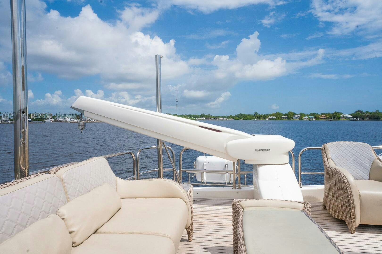 a boat on the water aboard NO CURFEW Yacht for Sale