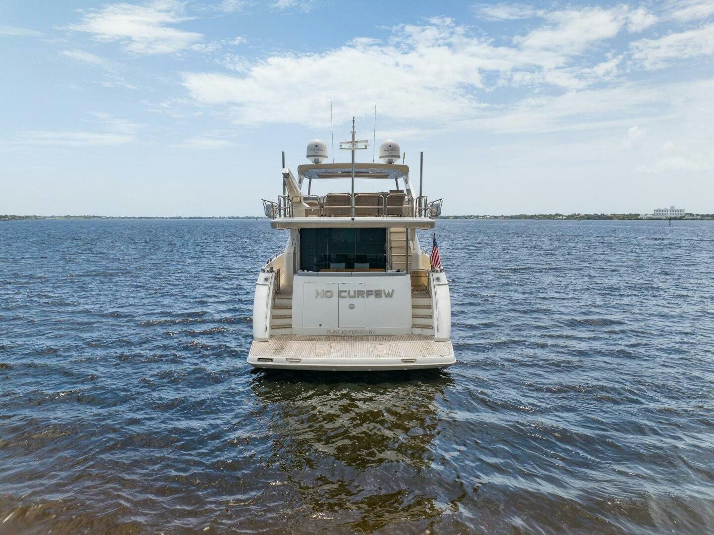 a boat in the water aboard NO CURFEW Yacht for Sale