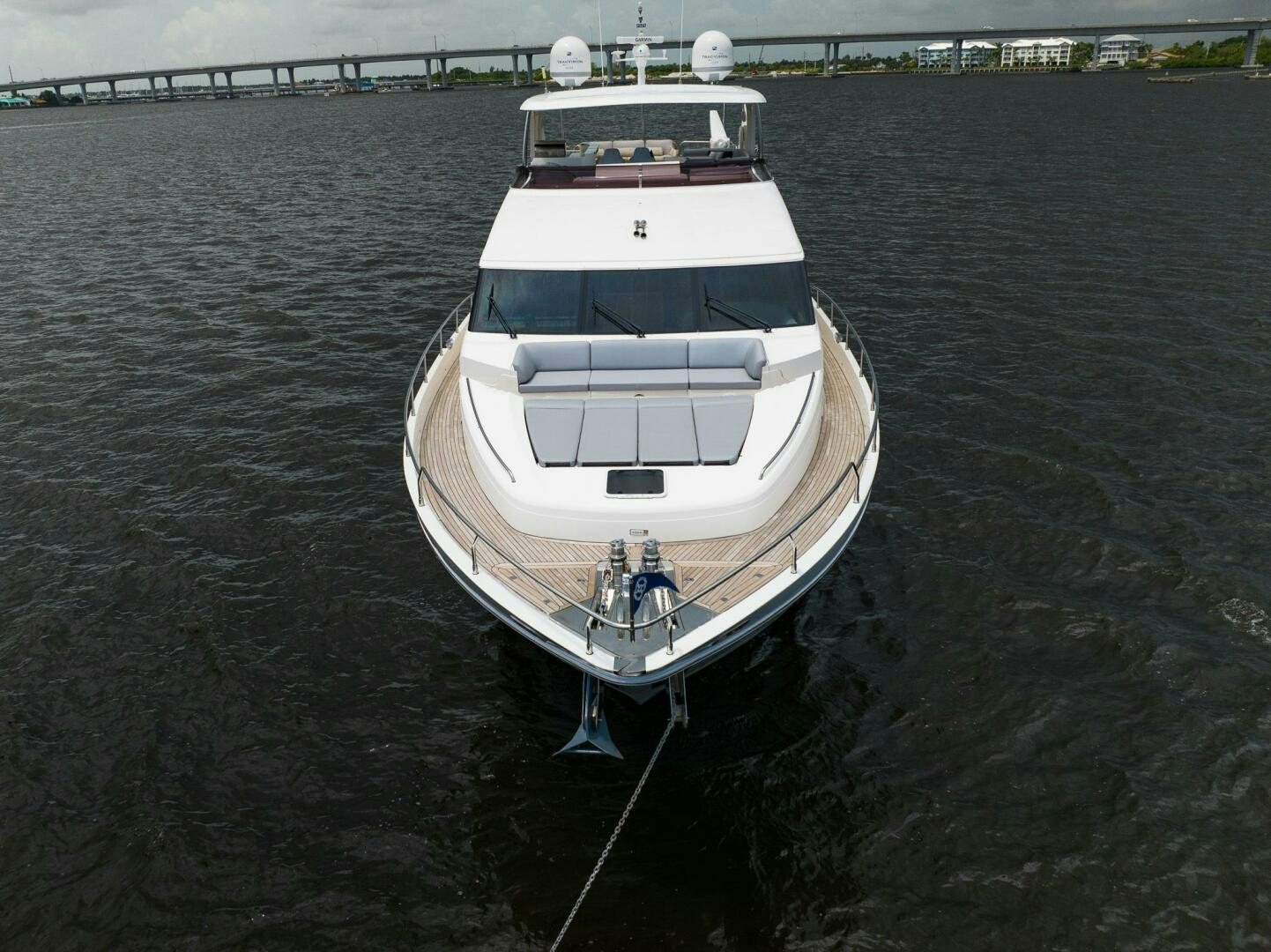 a boat on the water aboard NO CURFEW Yacht for Sale