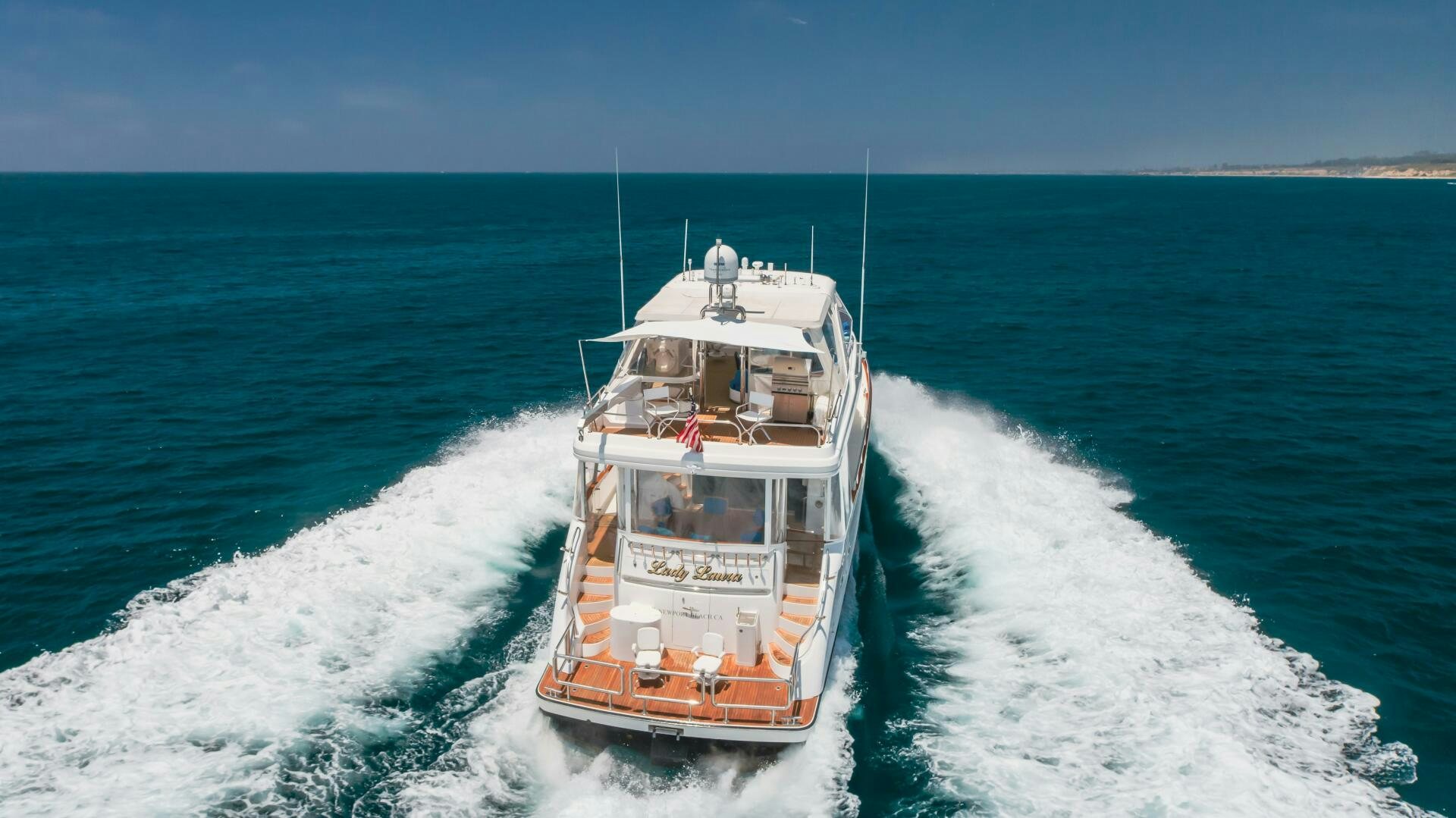 a boat on the water aboard LADY LAURA Yacht for Sale