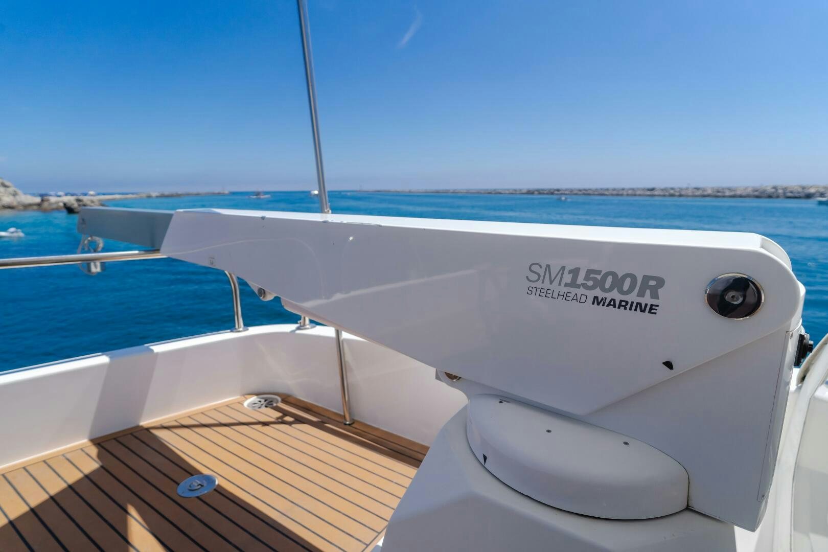 a white boat on a body of water aboard LADY LAURA Yacht for Sale