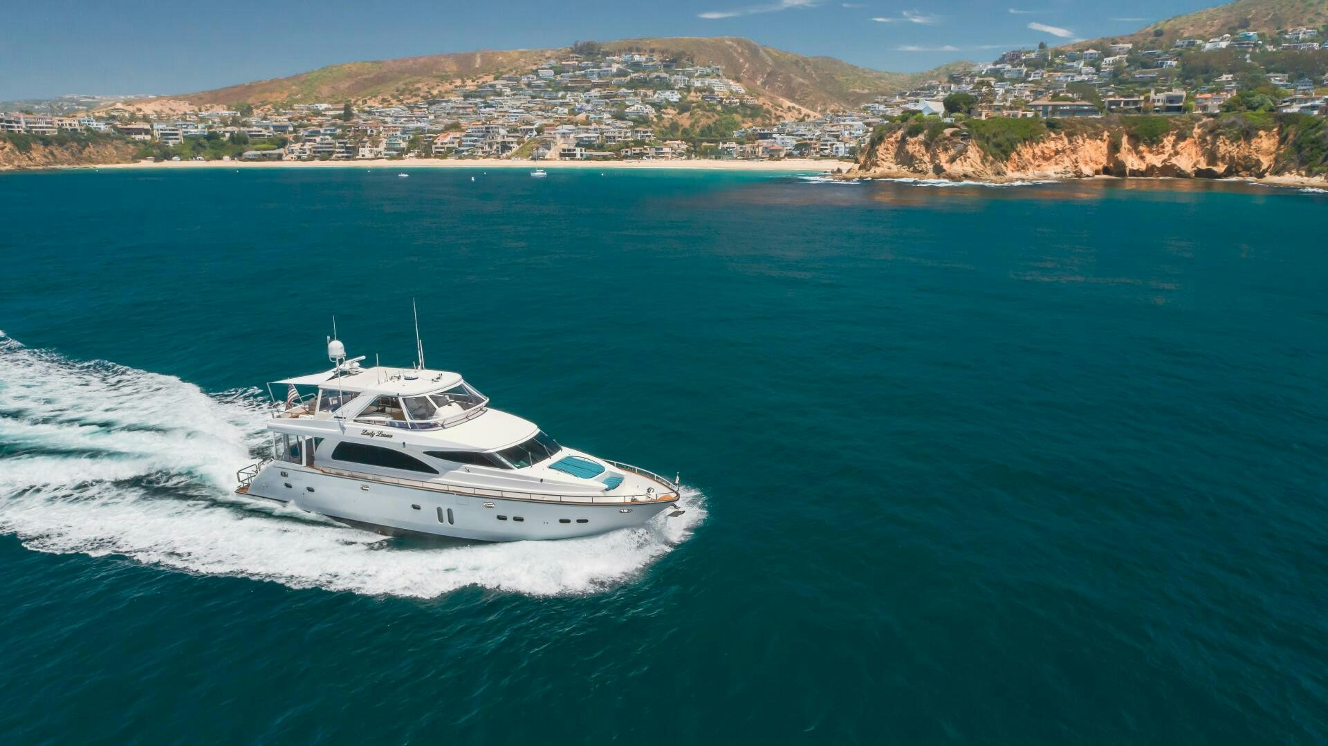 a boat on the water aboard LADY LAURA Yacht for Sale