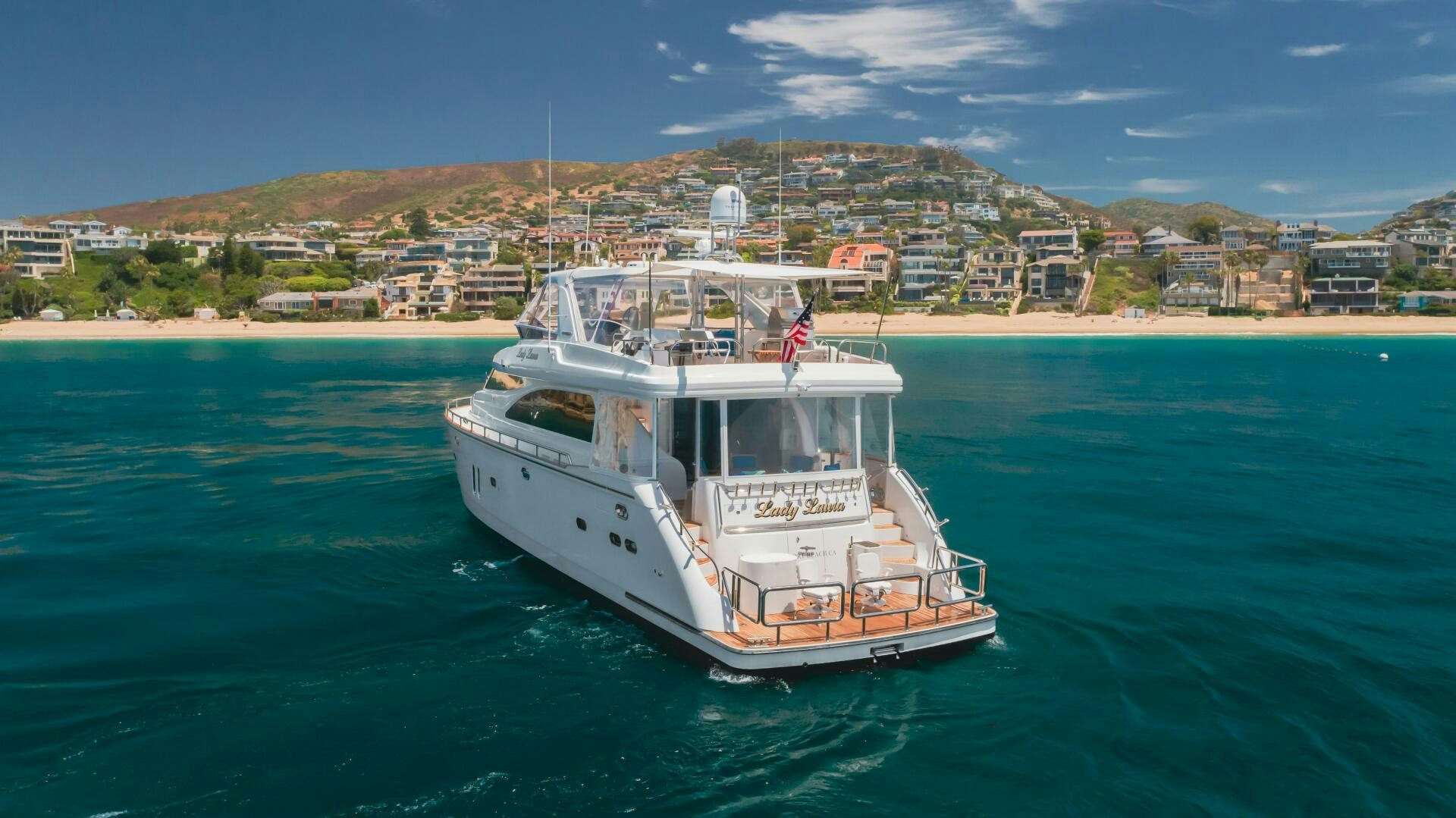 a boat in the water aboard LADY LAURA Yacht for Sale