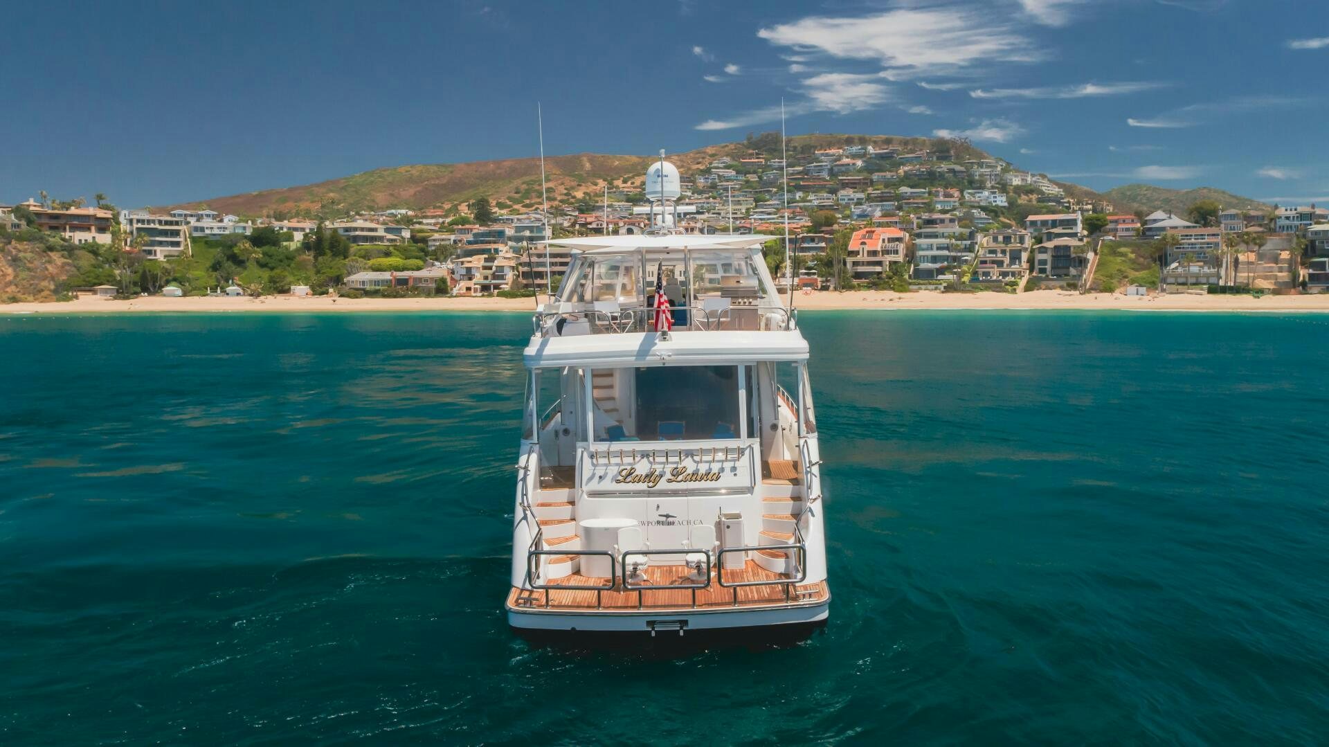 a boat in the water aboard LADY LAURA Yacht for Sale