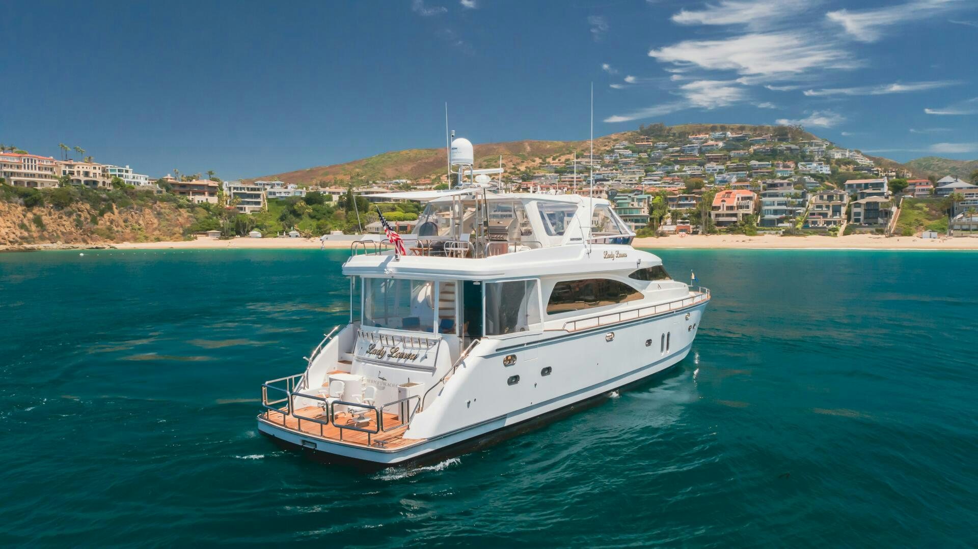 a boat in the water aboard LADY LAURA Yacht for Sale