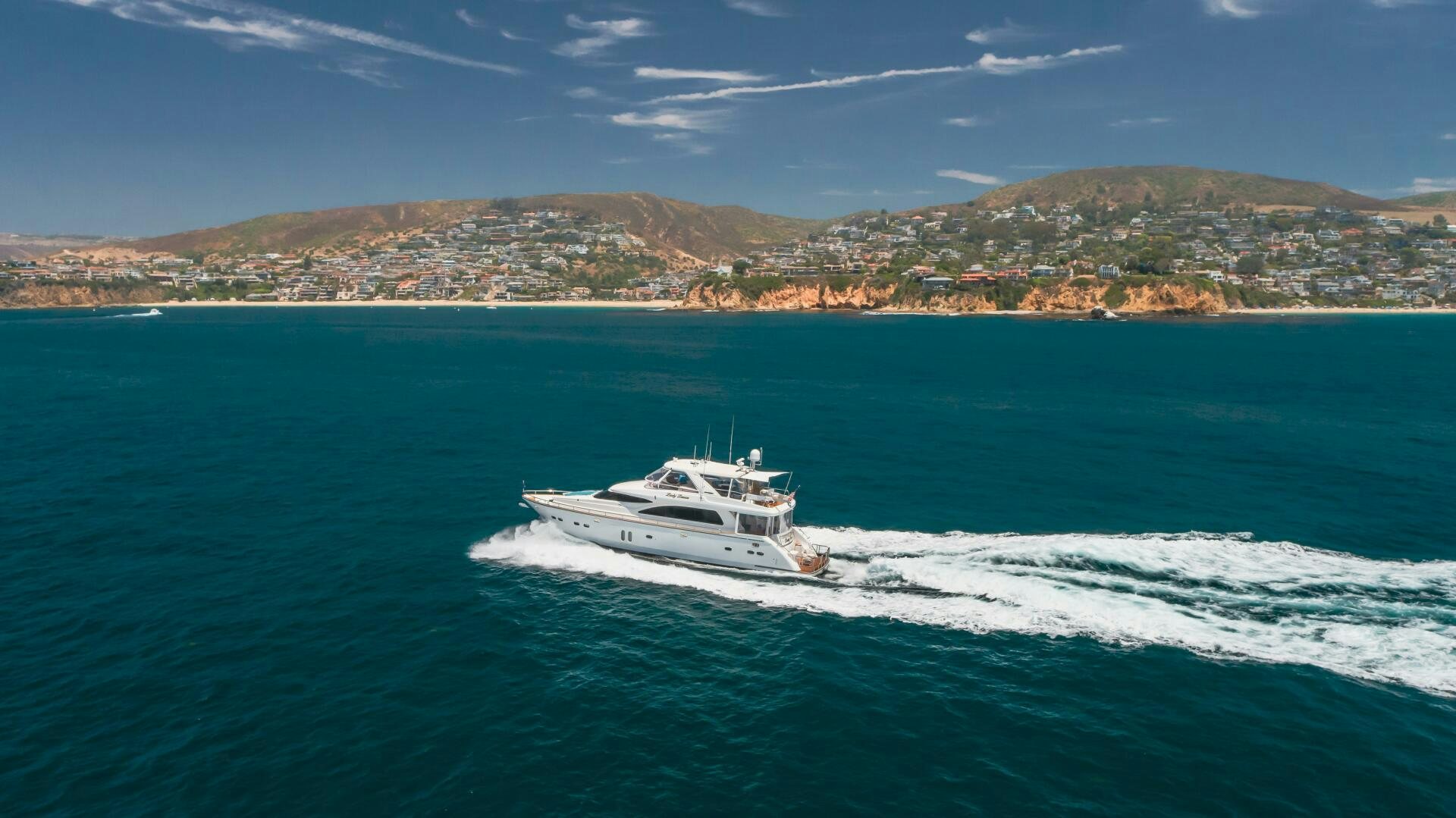 a boat on the water aboard LADY LAURA Yacht for Sale