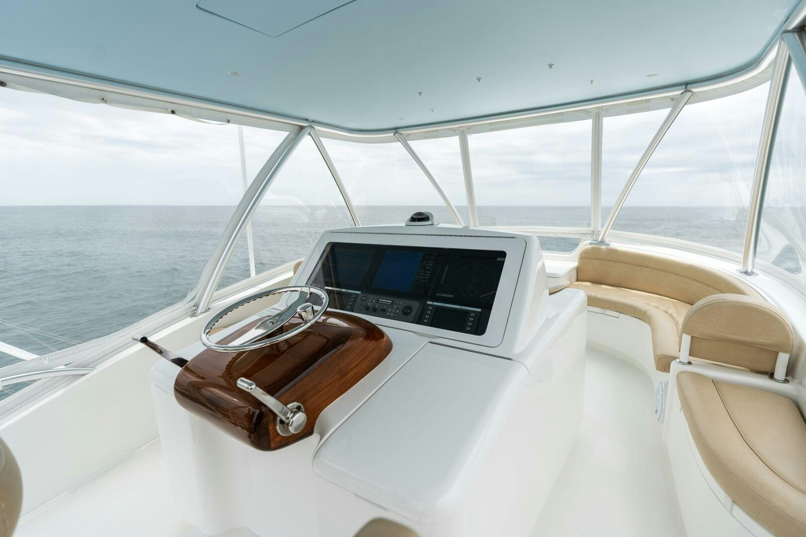 a boat with a laptop on the front aboard SOLONIAN Yacht for Sale