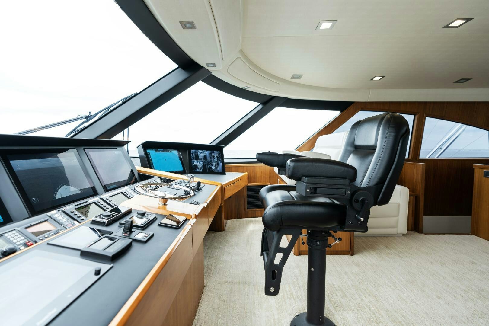 a chair in a room aboard SOLONIAN Yacht for Sale