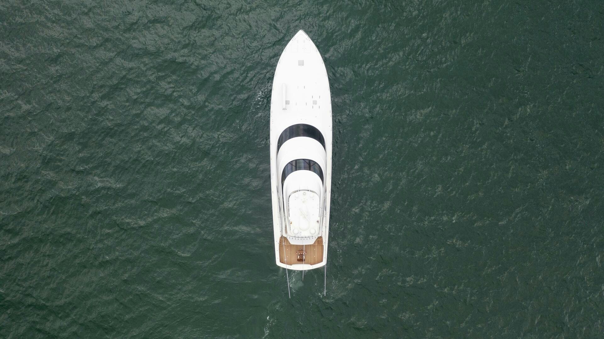 a white boat in the water aboard SOLONIAN Yacht for Sale