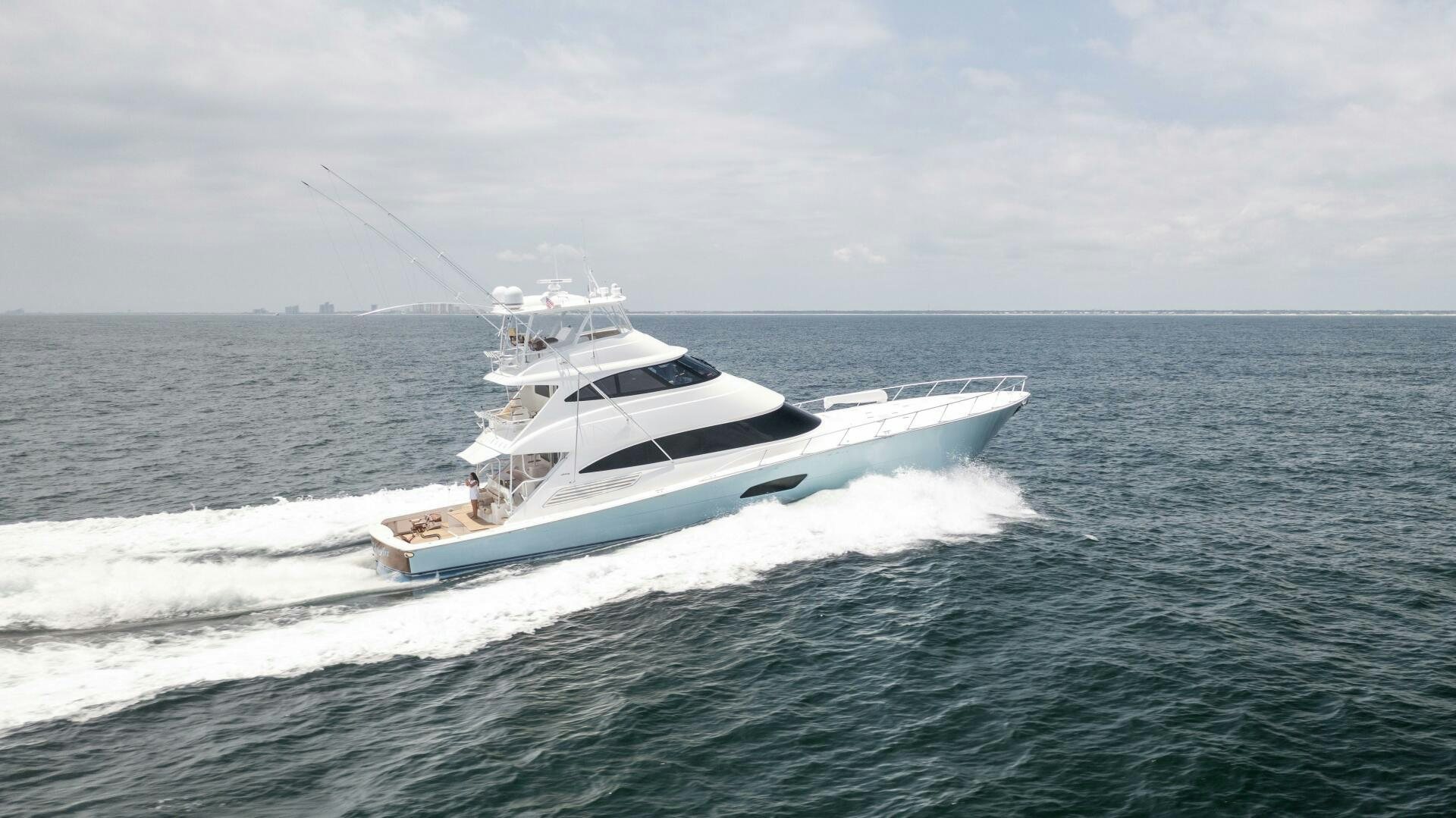 a white boat in the water aboard SOLONIAN Yacht for Sale