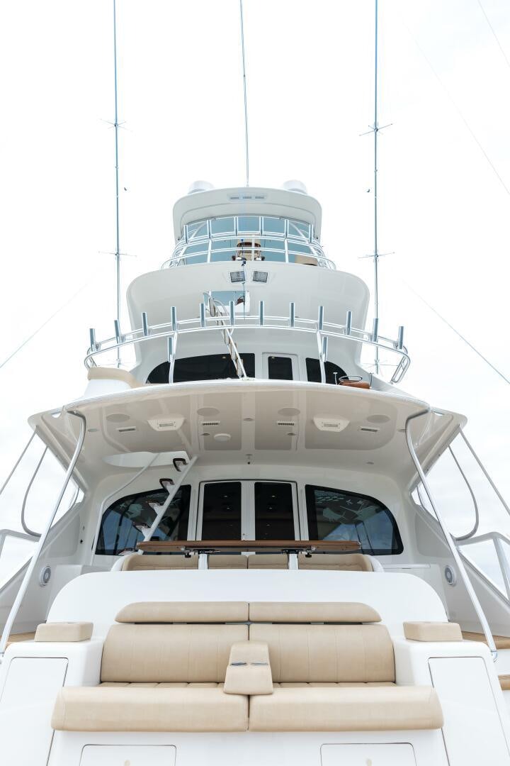a white boat with a white deck aboard SOLONIAN Yacht for Sale