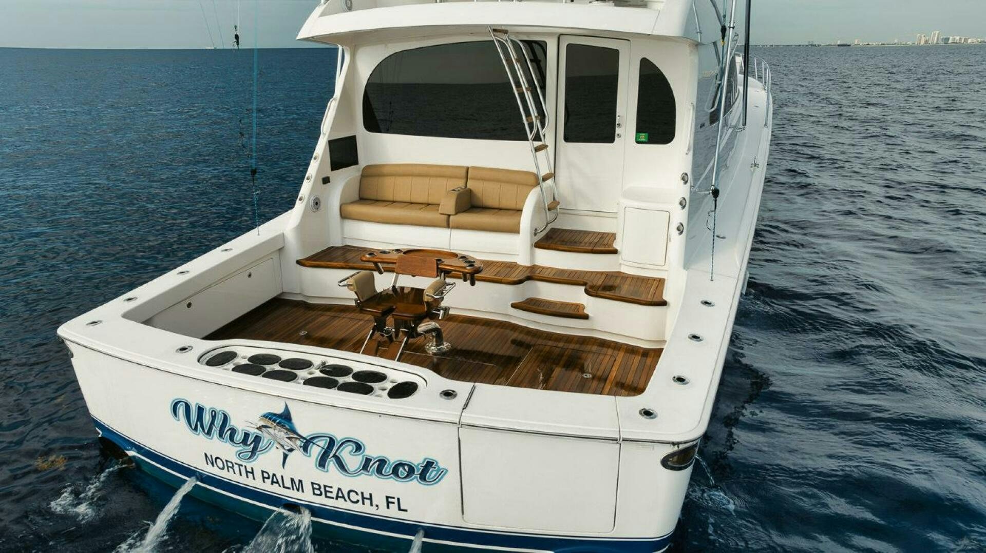 a boat in the water aboard WHY KNOT Yacht for Sale