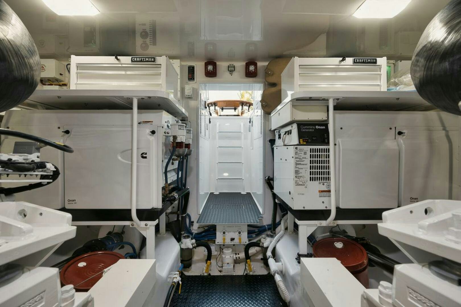 a room with machinery aboard WHY KNOT Yacht for Sale