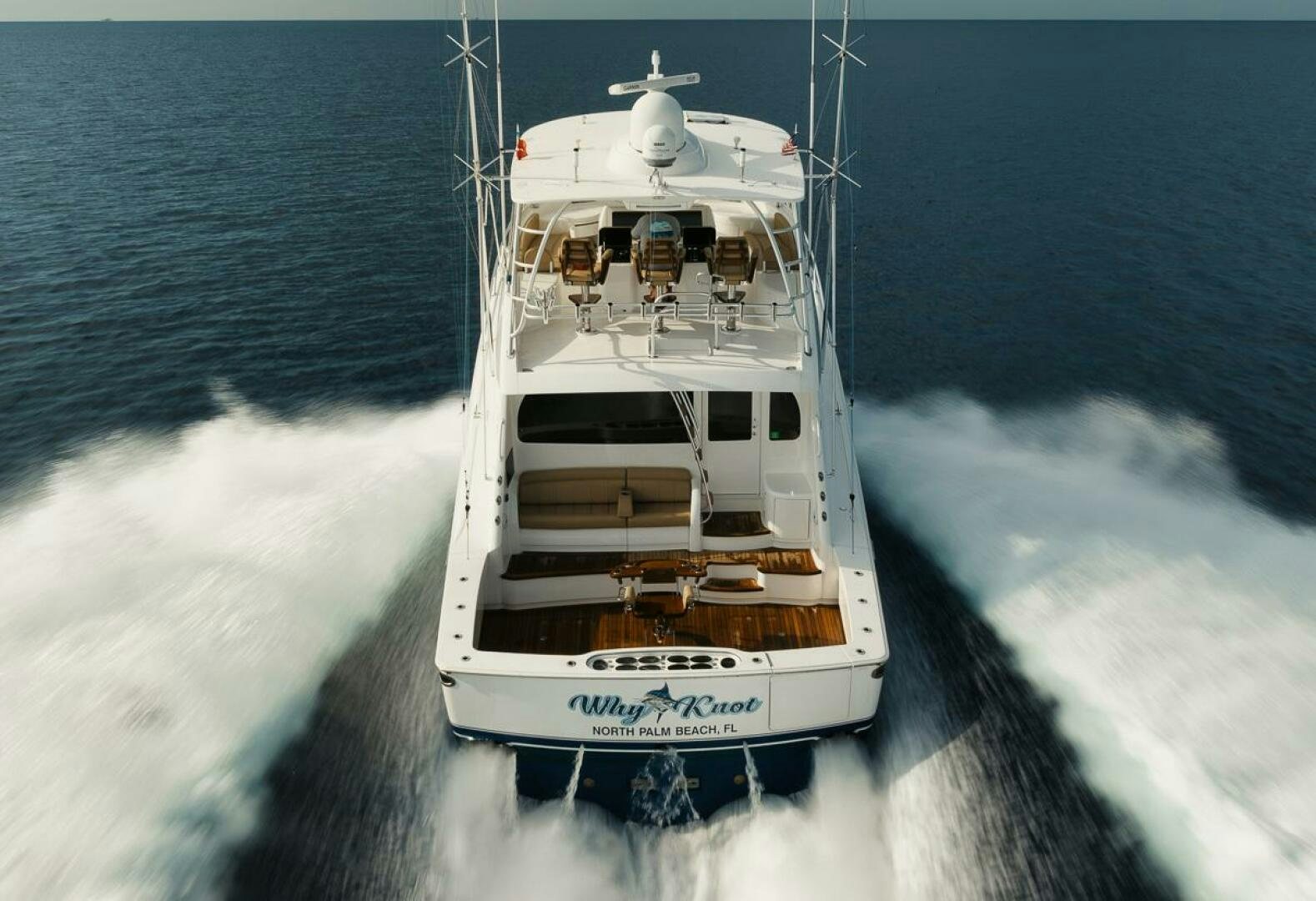 a boat on the water aboard WHY KNOT Yacht for Sale