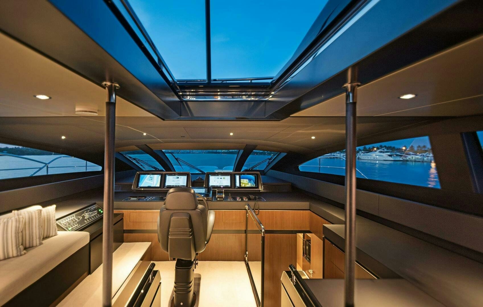 inside of a vehicle aboard ALEGRA Yacht for Sale