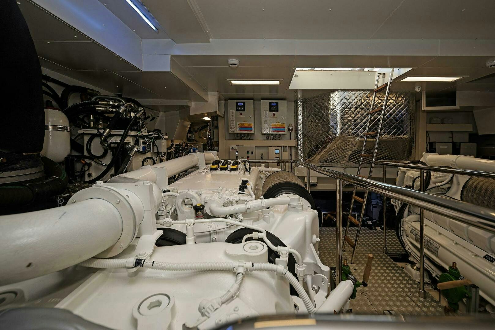 a room with machines and machinery aboard ALEGRA Yacht for Sale