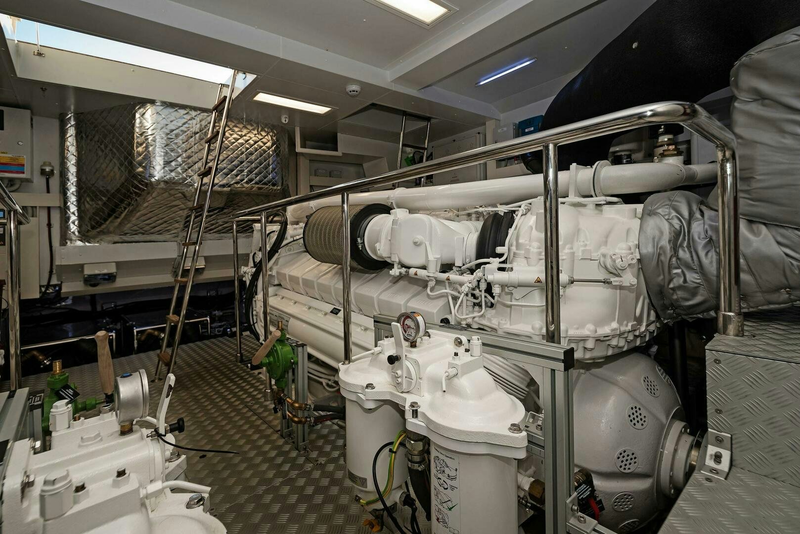 a room with machinery aboard ALEGRA Yacht for Sale