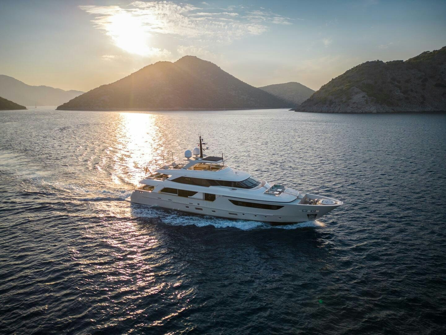 a boat on the water aboard GLORY Yacht for Sale