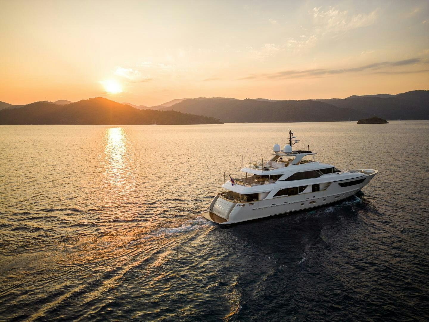 a boat on the water aboard GLORY Yacht for Sale