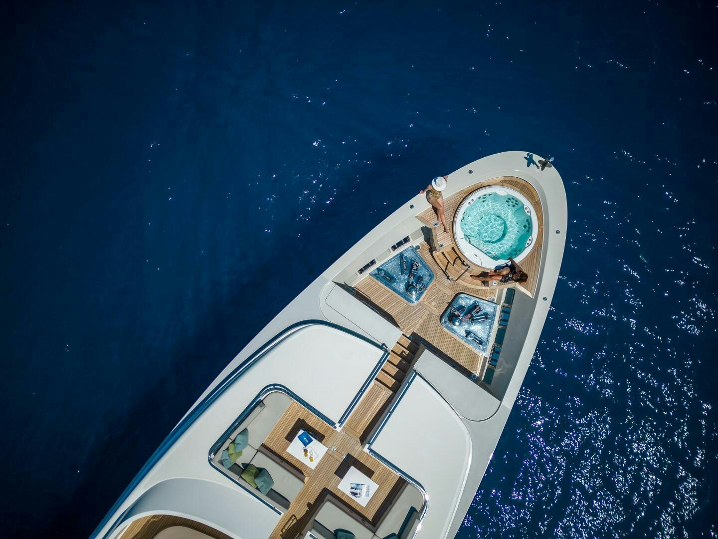 a satellite in space aboard GLORY Yacht for Sale