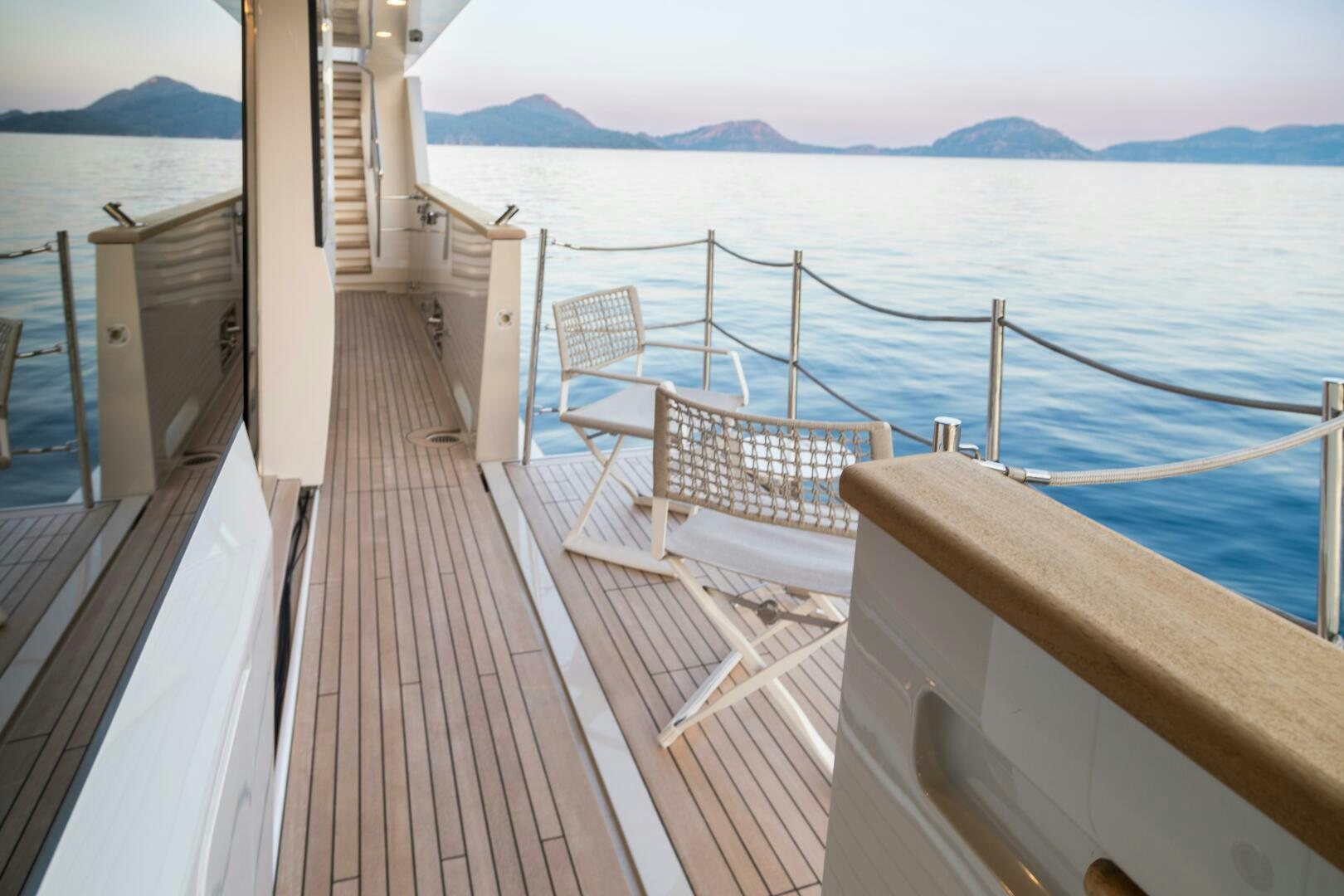 a deck on a boat aboard GLORY Yacht for Sale