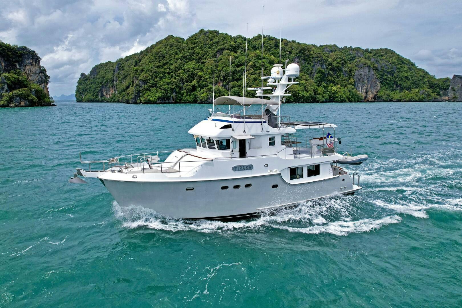 a boat on the water aboard TIPASA Yacht for Sale