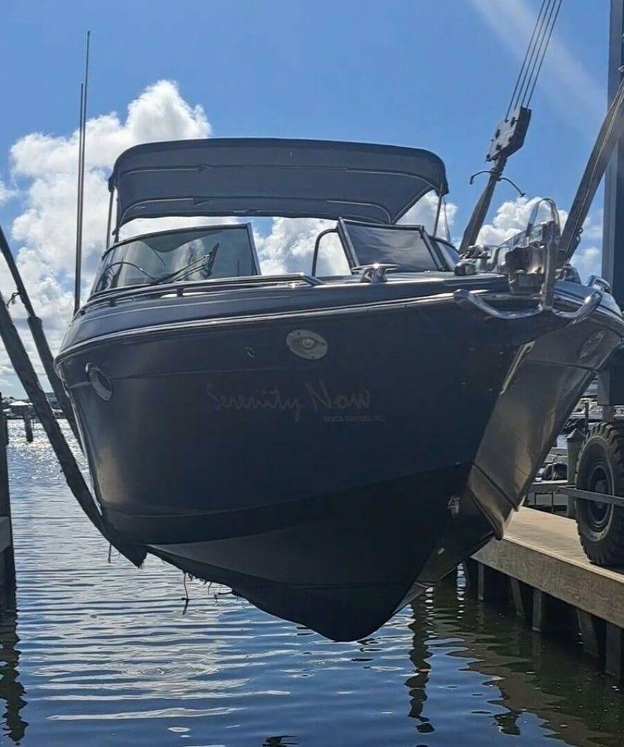 a boat in the water aboard SERENITY NOW Yacht for Sale