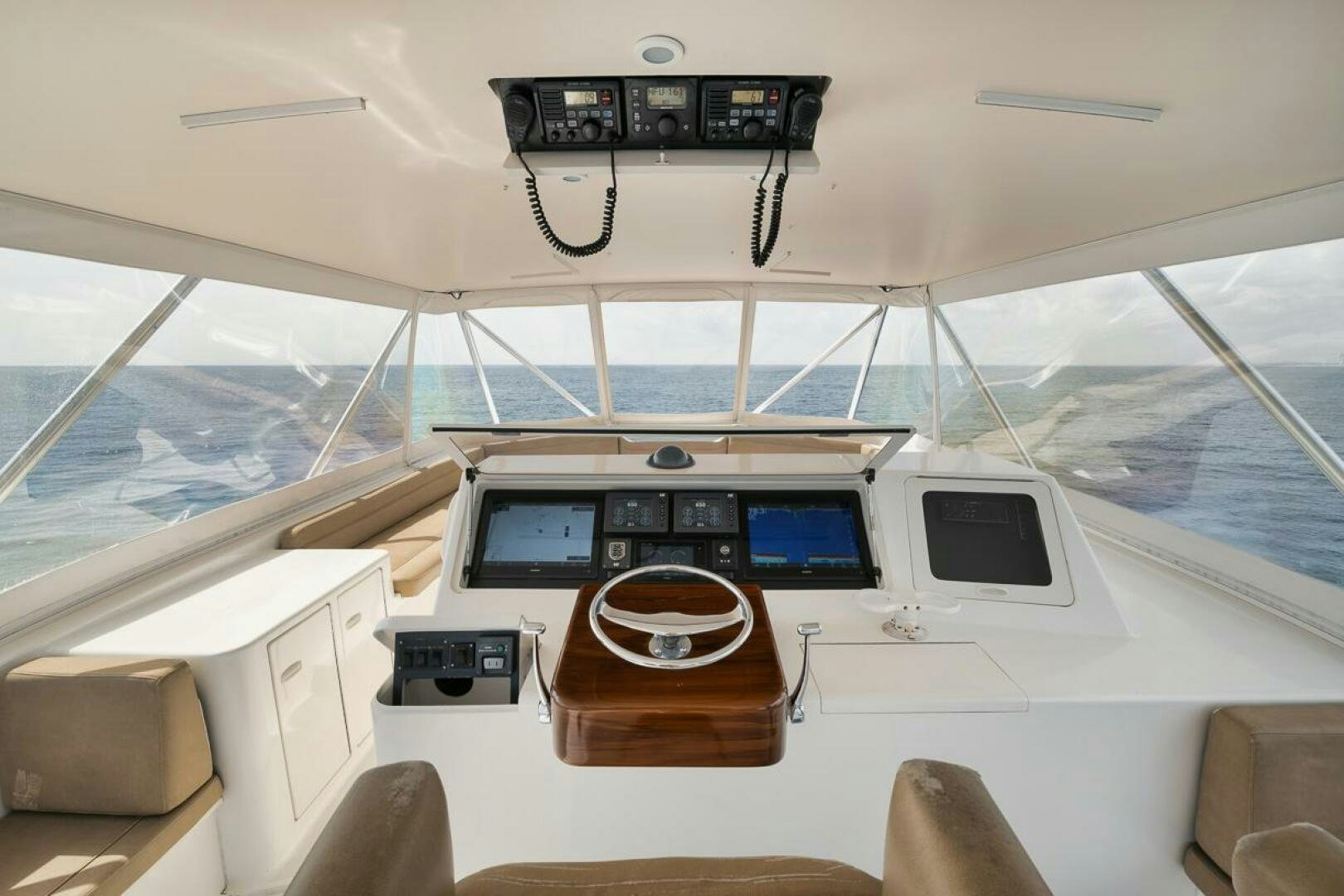 inside of a sailboat aboard UNCONQUERED Yacht for Sale