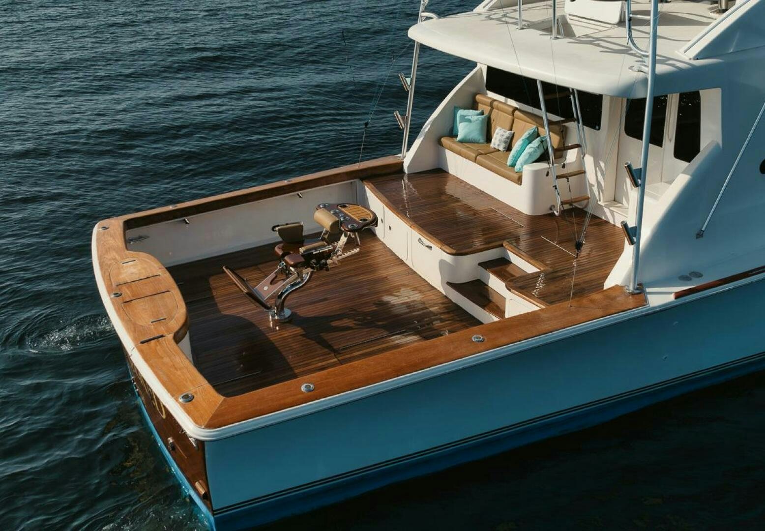 a boat on the water aboard UNCONQUERED Yacht for Sale