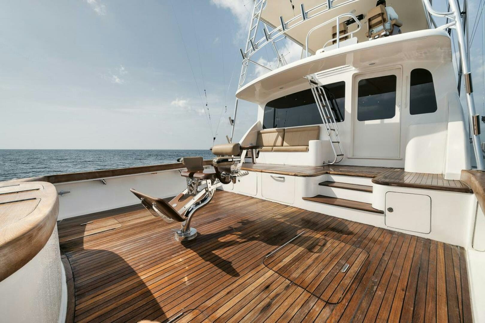 a boat on the water aboard UNCONQUERED Yacht for Sale