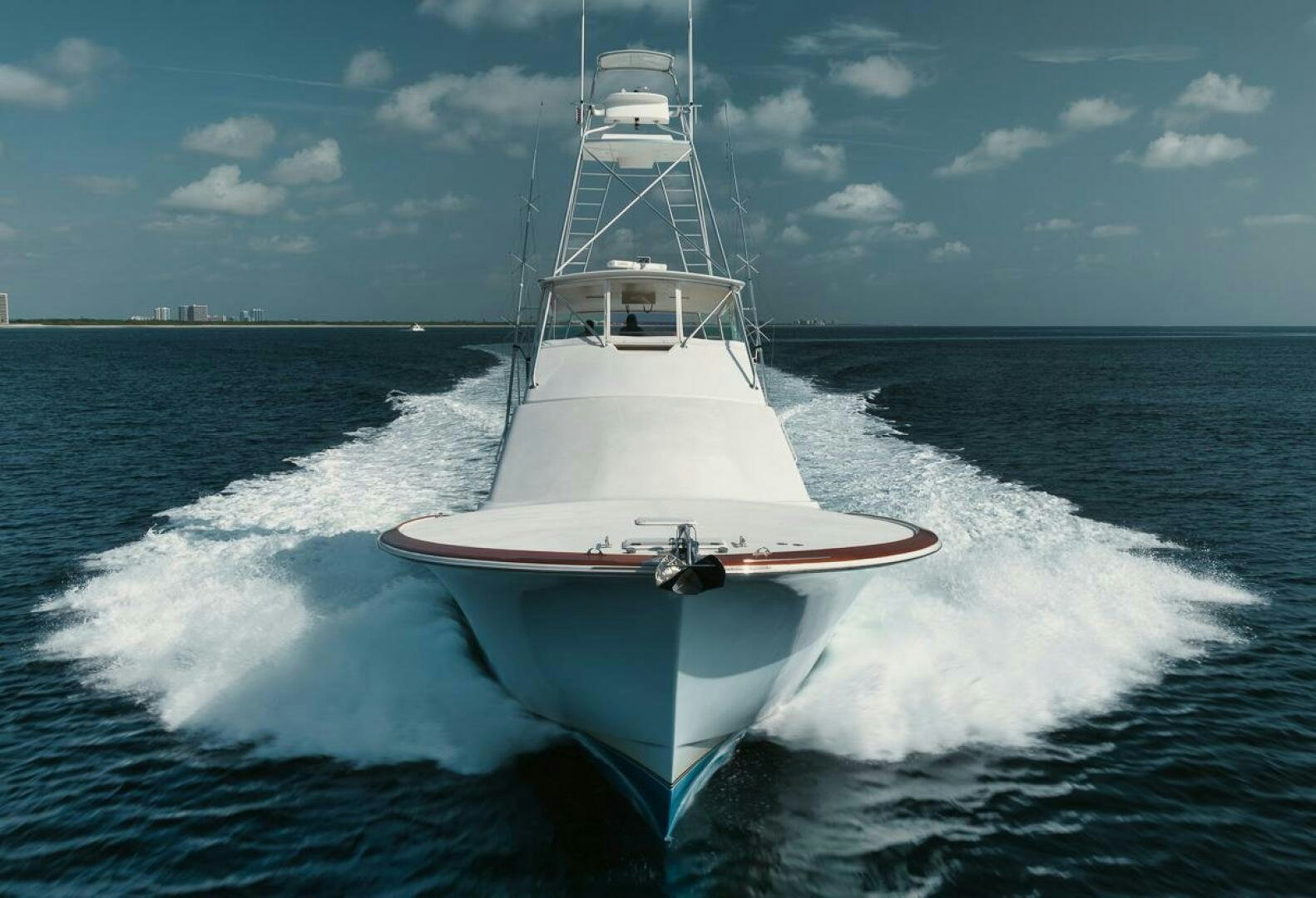 a boat on the water aboard UNCONQUERED Yacht for Sale