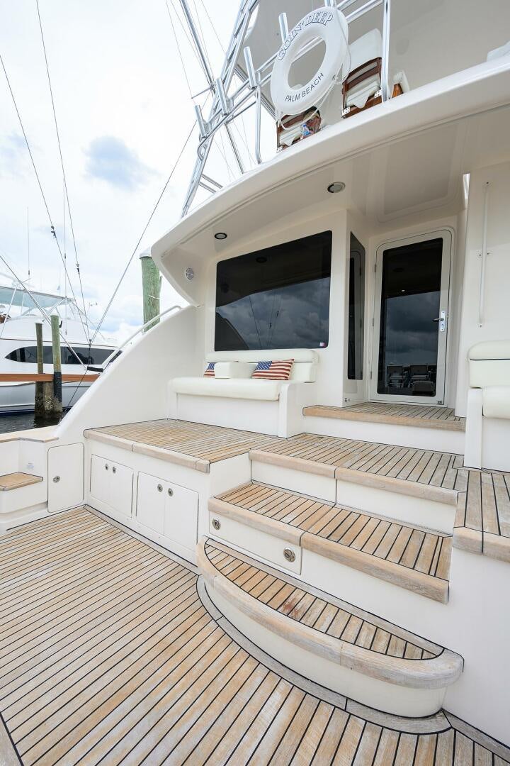 a boat on the water aboard GOIN DEEP Yacht for Sale