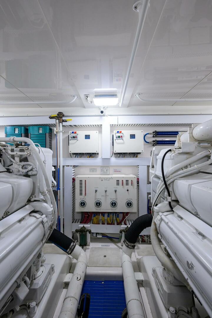 close-up of a white machine aboard GOIN DEEP Yacht for Sale