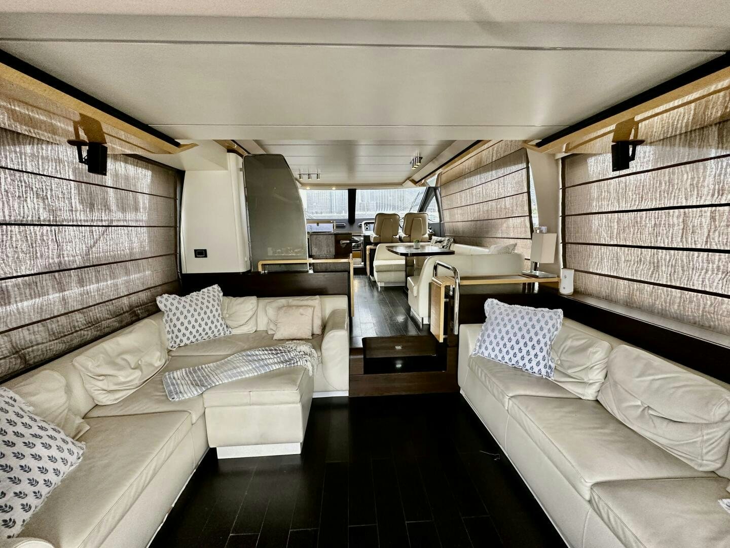 a room with a bed and a table aboard HOME WRECKER Yacht for Sale