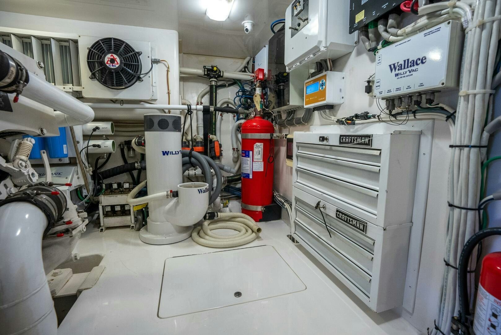 a room with machinery and equipment aboard NO COLLARS Yacht for Sale