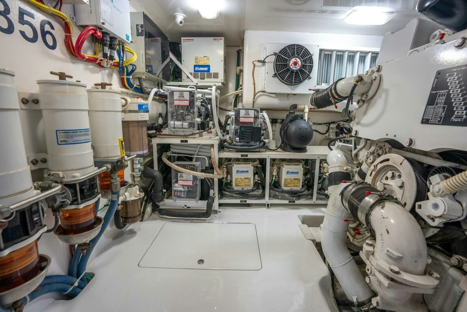 a room with machinery and equipment aboard NO COLLARS Yacht for Sale