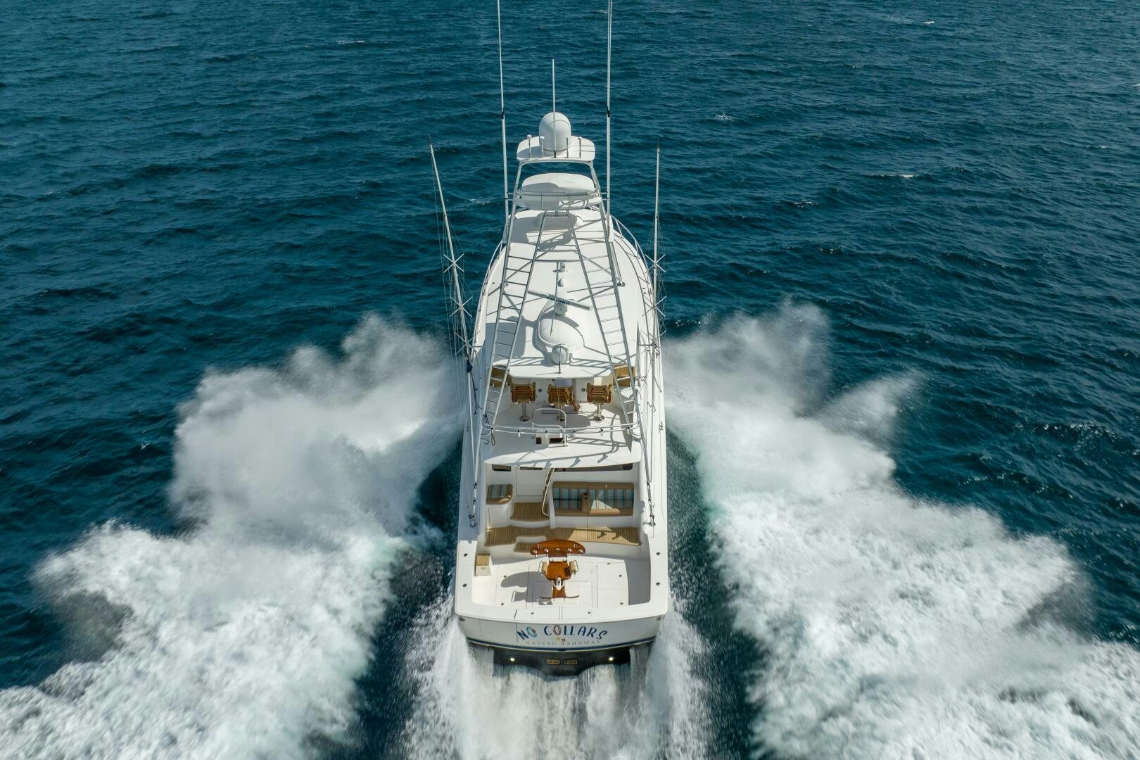 a boat on the water aboard NO COLLARS Yacht for Sale