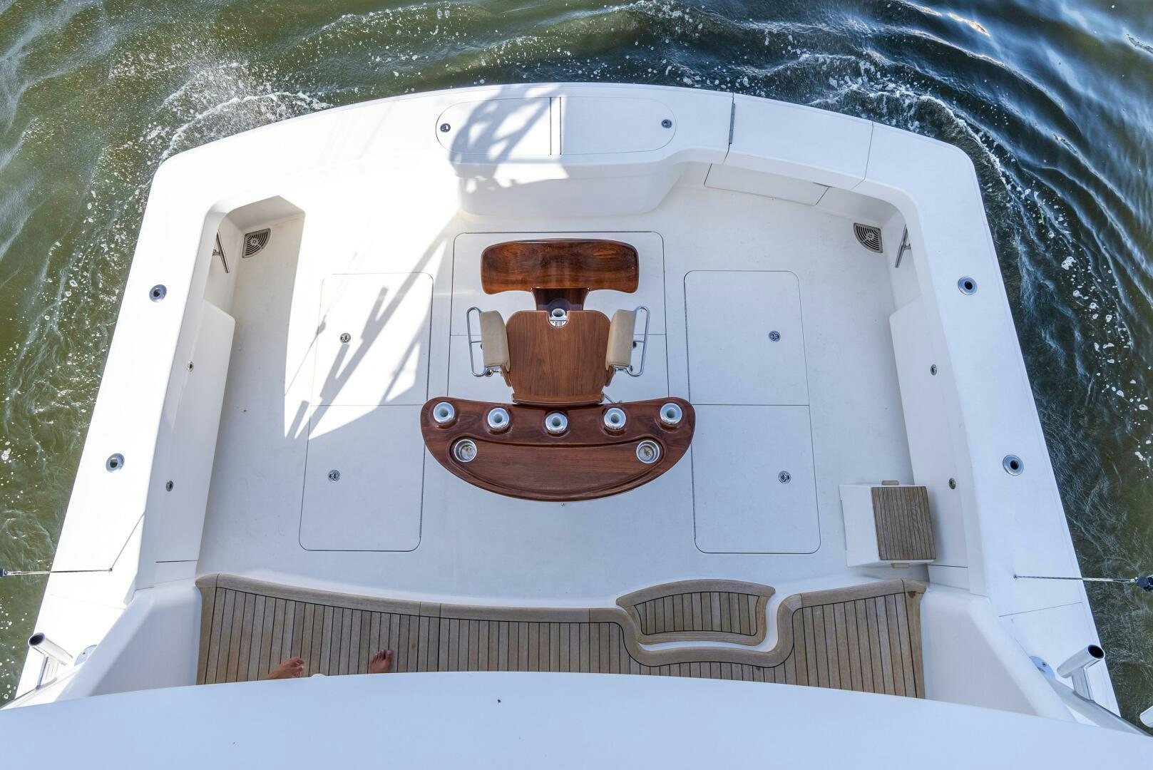 a white and black object aboard NO COLLARS Yacht for Sale